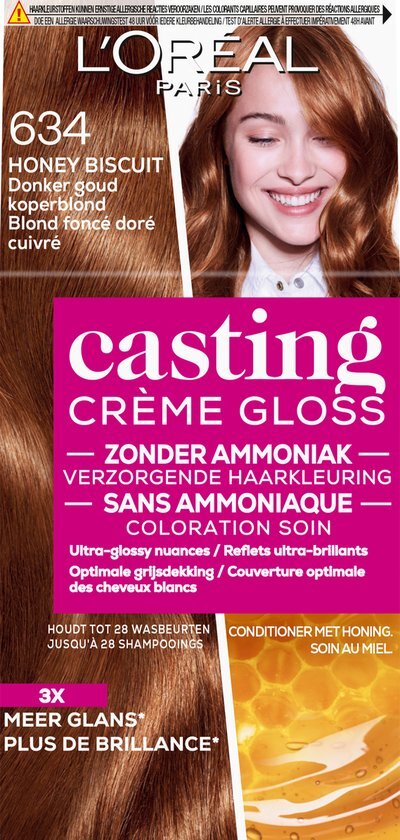 L'Oréal Casting Crème Gloss 634 - Donker Goudkoperblond - Haarverf