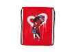 Art&Design24 TVBOY David the Tourist, rugzak, gerecyclede stof 200 g/m², kleurrijke trekkoorden, koordsluiting, 35 x 45 cm, Made in Italy