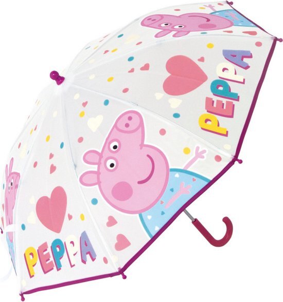 Paraplu Peppa Pig Having fun Roze (&#216; 80 cm)