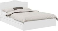 vidaXL Opbergbed met lade en hoofdeinde Wit 160 x 200 cm Bewerkt hout
