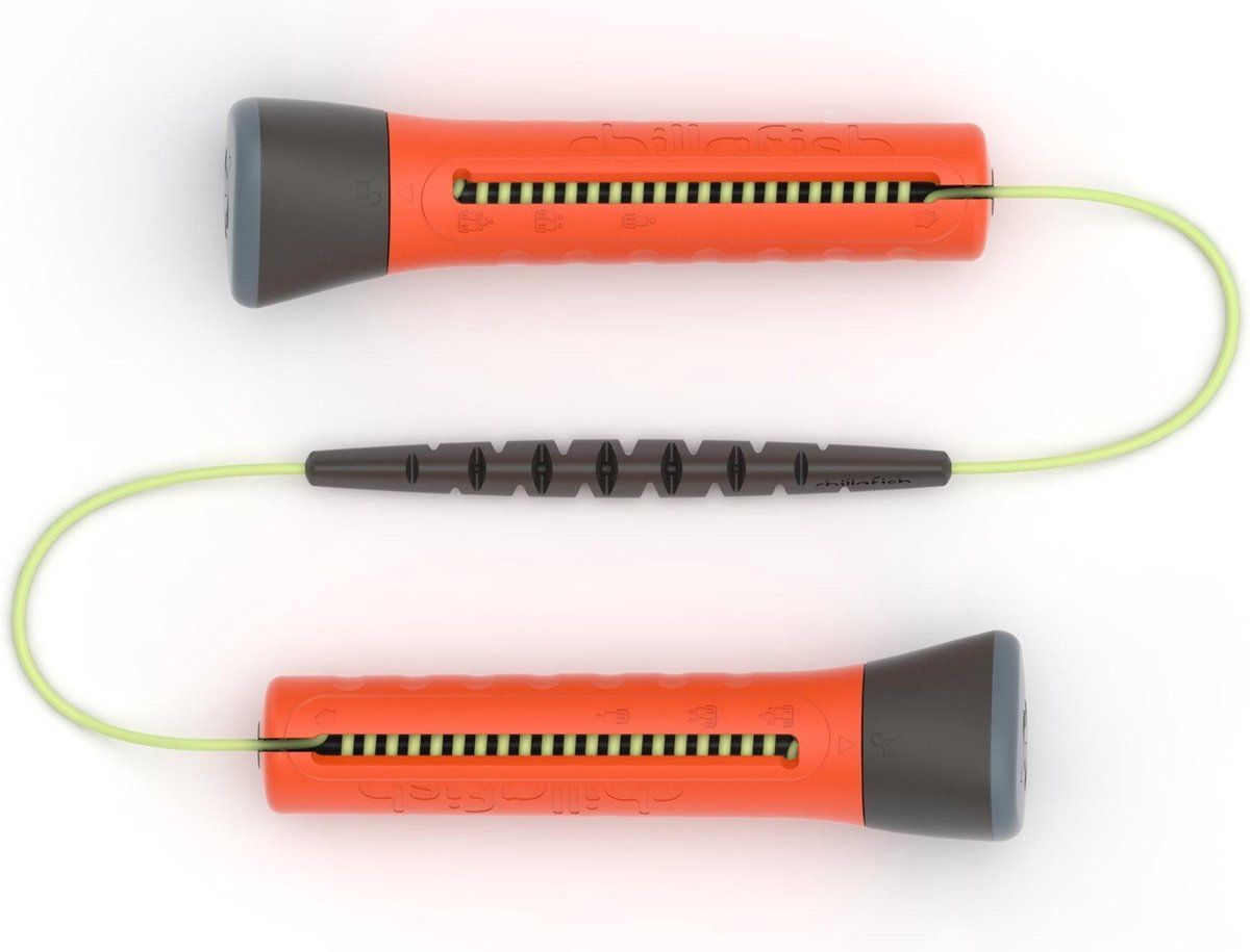 Chillafish Skibbi - Verstelbaar Springtouw met Versneller - Oranje