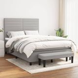 Maison Exclusive - Lit boxspring avec matelas, gris clair, 140 x 200 cm, textile