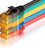SEBSON Netzwerkkabel CAT 6 UTP 0,5m - 5 Stück - Bunt