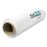 m-office Witte folie om te verpakken, kunststof, witte folie, voor verhuisdozen, ter bescherming van meubels en zendingen, afmetingen 50 cm x 200 m, rekbaar, wit, 1 stuk