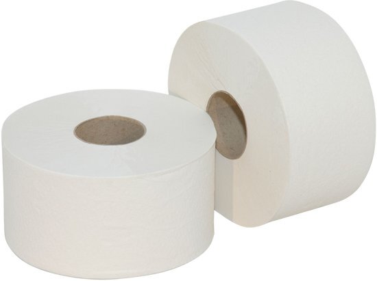 123toilet mini-Jumbo toiletpapier 2-laags wit tissue 180 meter