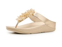 Fitflop Sandalen Fino Kraal-Cluster Teen-Paal Goud