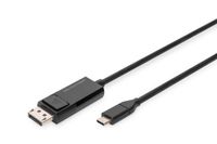 Digitus AK-300334-020-S adaptateur de câble vidéo 2 m USB Type-C DisplayPort Noir