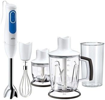 Braun MQ 3045 WH Staafmixer Wit/Blauw 700W 1.25L