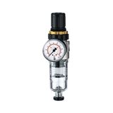 Riegler Filterregelaar »standaard mini«, met pc-houder incl. mano. en schakelbordmoer, 5 μm, BG 0, G 1/4, regelbereik 0,5-10 bar