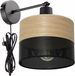 Applique murale, avec abat-jour perforé, 20 cm, avec trous, prise, bois, style industriel, produit en Pologne
