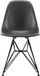 Vitra Eames DSR Fiberglass stoel zwart onderstel, elephant hide grey