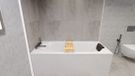 Badland VITAE ligbad 180 x 80 cm wit met hoofdsteun en bamboe badplank