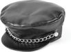 Bristol Novelty Ltd Bristol Novelty Unisex Adults Punk Leather Cap (Black)