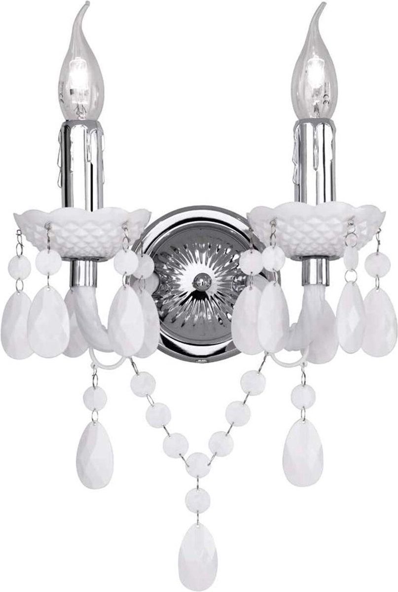 Qualu LED Wandlamp Torna Lucy - E14 - Rond - Mat Wit - Aluminium