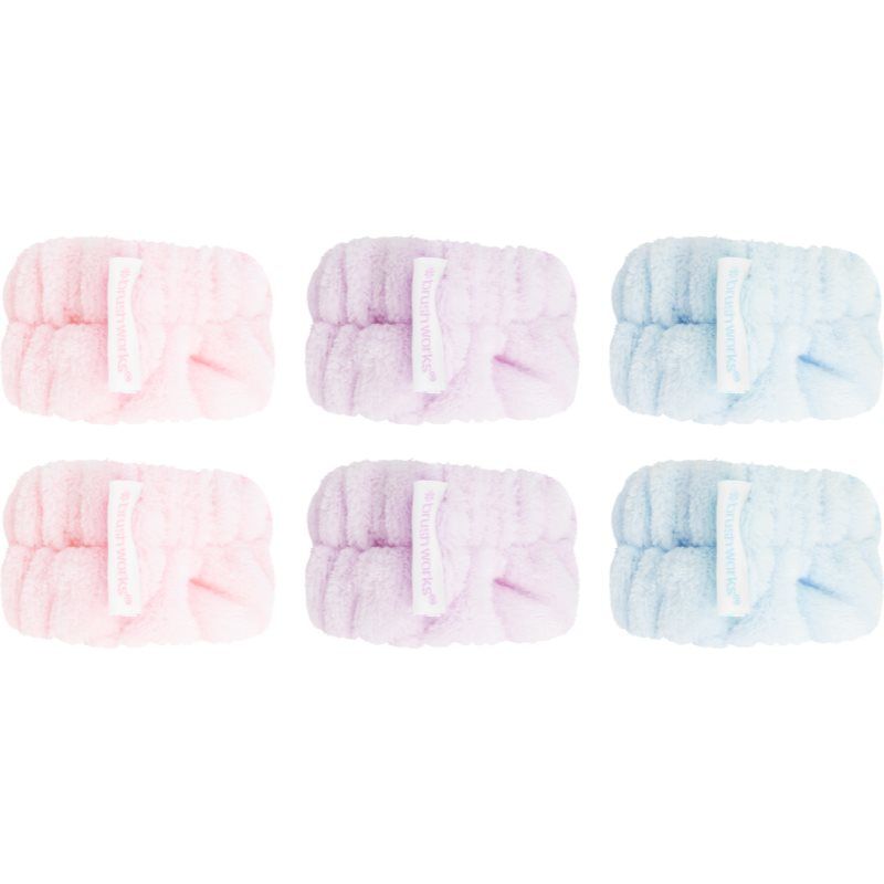 Brushworks Pastel microvezel polswasbanden - 3 paar