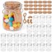 Omgoods - Pot en verre 100 ml - Potjes voor voedsel - Bouchons en liège - Pot cadeau - Étiquettes - Corde - Pot de remerciement