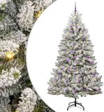 vidaXL Kunstkerstboom 240 cm 300 LED's Warmwit PVC en Staal