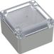 TRU COMPONENTS 6U07090906139 TC-13865076 Boîtier industriel 90 x 90 x 60 Polycarbonate Gris clair, Transparent 1 pièce(s)