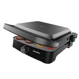 Cecotec Rock'nGrill 2000 Elektrische barbecue met open grill, 2000 W, opening 180 graden, anti-aanbaklaag, drijvende plaat, vetopvang, verticale opslag, instelbare temperatuur, 279 x 229 mm