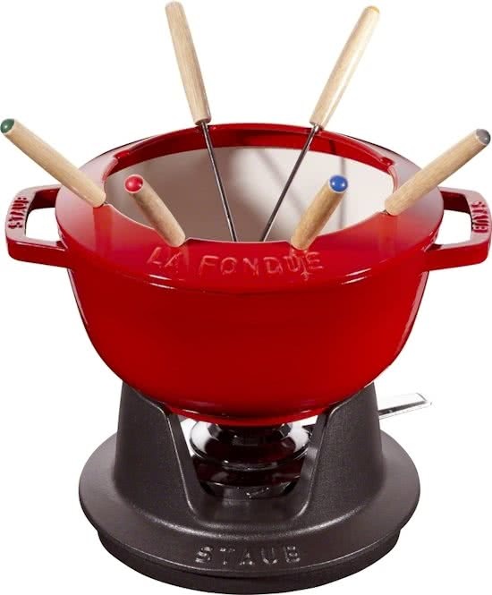 Staub Fondueset - Kers Rood - 20 cm