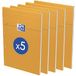 Oxford 100106292 notitieblok - Everyday A4+, blanco, 80 vellen, 80 g/m², pak van 5, oranje