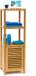 Merkloos Relaxdays Badkamerrek Bamboe - Met Deur - 5 Legplanken - Naturel