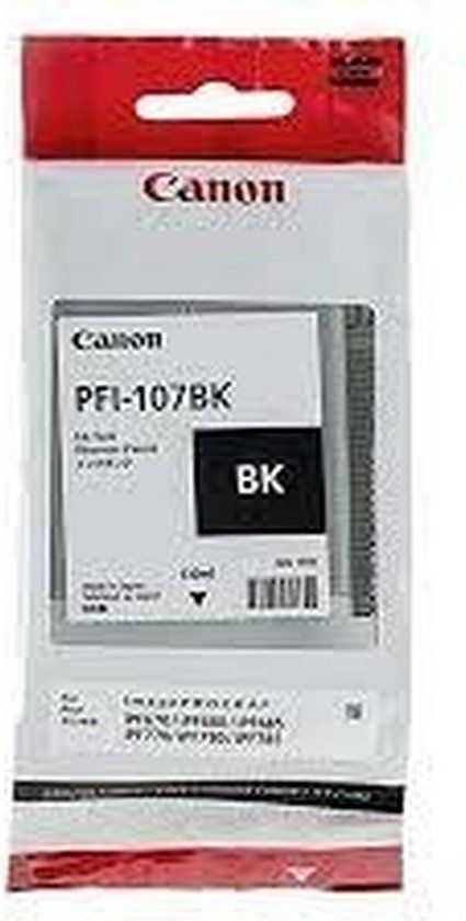 Canon PFI-107BK Black Ink Cartridge - 130ml - Original