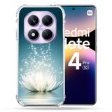 Cokitec Versterkte hoes voor Xiaomi Redmi Note 14 Pro 5G witte lotusbloem