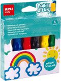 Apli Kids Verftubes met kwast | 6 kleuren