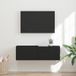 Meuble TV mural noir 98 x 31 x 29,5 cm bois d'ingénierie