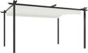 Tonnelle de jardin avec toit rétractable 4x3 m crème