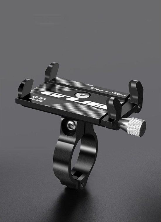 GUB G81 Universele Telefoonhouder Fiets - Aluminium - Zwart
