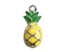 INNSPIRO Nice Charms Hanger Ananas geel en groen, 9 x 17 mm, 25 stuks, 13mm., Metaal, Geen edelsteen