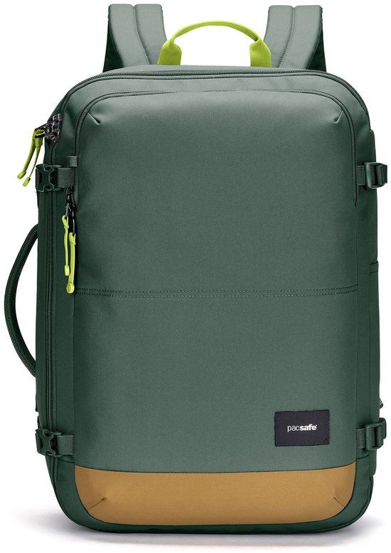 Pacsafe GO Carry-on Rugzak - 34L - RFID - Anti-diefstal - Waterafstotend - Handbagage - Gerecycled - Groen