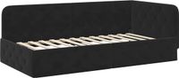 vidaXL Hoek Bed Frame Zwart Fluweel 90 x 200 cm