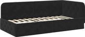 vidaXL Hoek Bed Frame Zwart Fluweel 90 x 200 cm
