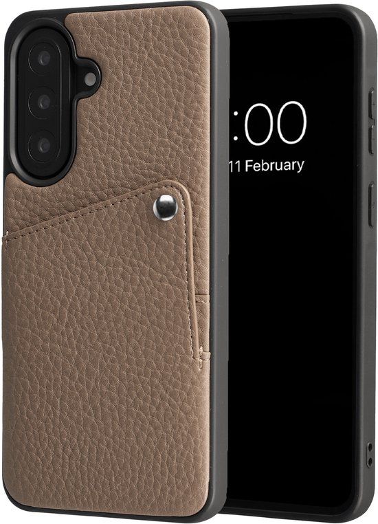 Selencia Hoesje - Geschikt voor Samsung Galaxy A57 (5G) - Backcover met Pashouder - Mocha Brown