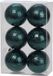 Cosy&Trendy Billiet - Vanlaere 12x Petrol blauwe kunststof kerstballen 6 cm