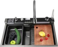 Merkloos / Sans marque Betaalbare Goederen® RVS Spoelbak - 68x46cm - Enkele Spoelbak - Inbouw - Inclusief Kraan en Afvoersysteem