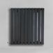 Hudson Reed Sloane ECOSO Radiateur électrique Design Horizontale Anthracite | 63,5cm x 59cm (Panneau simple) | Thermostat WiFi éclairé