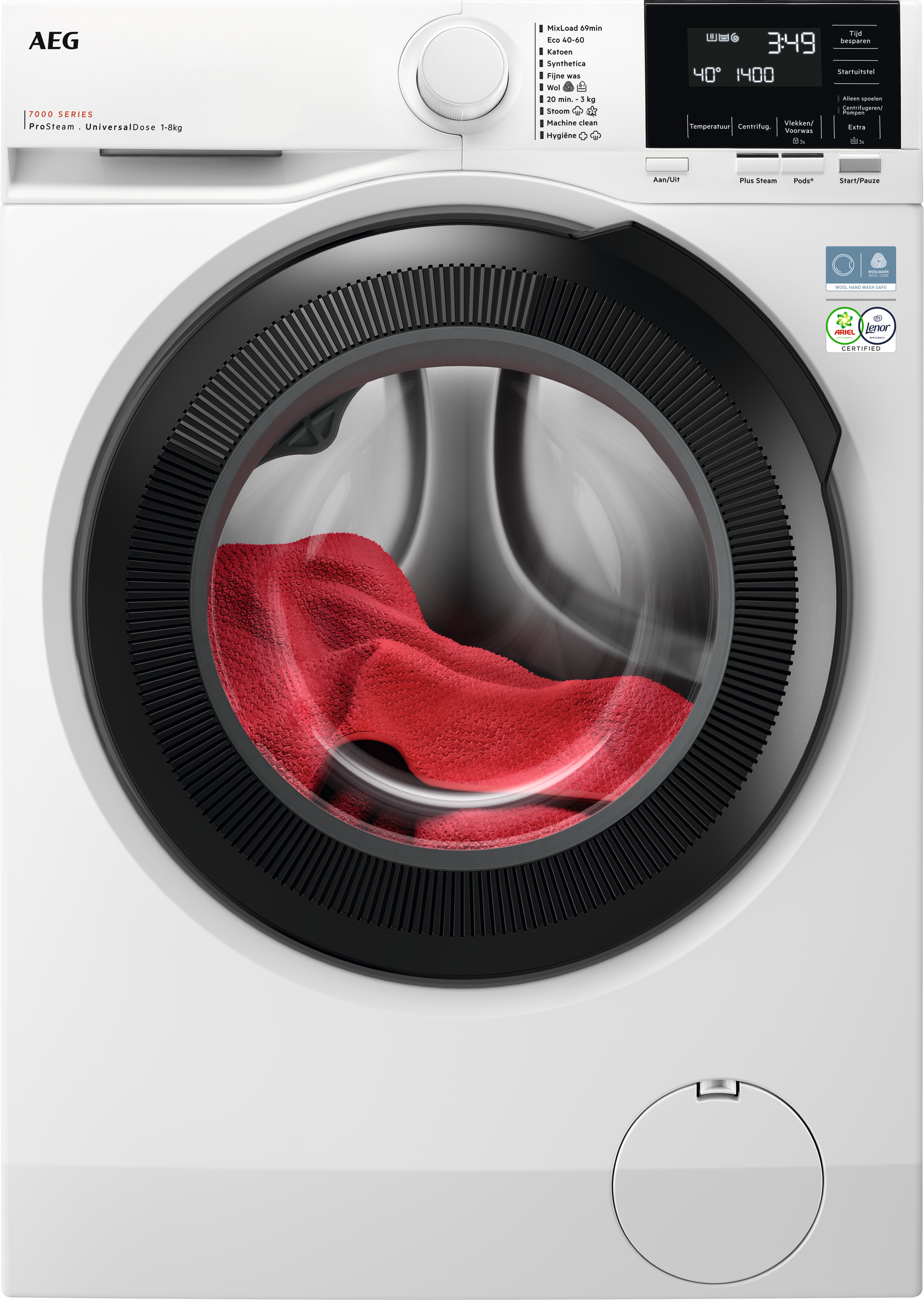 AEG Series 7000 LR74BREMEN 8kg Front Load Washing Machine - White