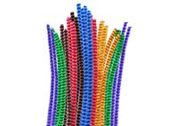 Chenille-reiniger, Chenille-pijpenreiniger gemengde kleuren 8 mm x 30 cm. 25 stuks.