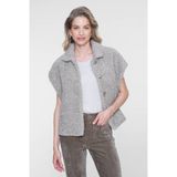 Geisha Geisha teddy gilet - lichtgrijs