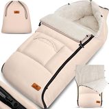 KIDIZ® Voetenzak voor Autostoeltje en Buggy met Ritssluiting - Baby Slaapzak Deken voor Maxi-Cosi & Wandelwagen / Kinderwagen - Beige