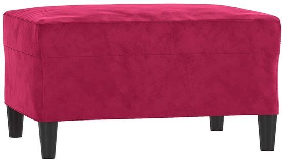 vidaXL Voetenbank fluweel wijnrood 70x55x41 cm
