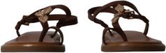 Super Mode Loevah Paris Platte sandalen met bandjes bruin