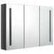 VidaXL Armoire de salle de bain avec miroir et LED 89x14x62 cm gris brillant