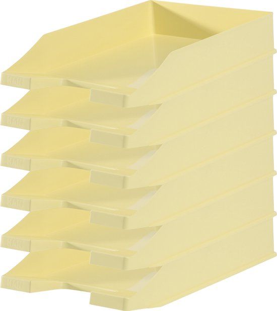 HAN Brievenbak - A4 - Plastic - Pastel Geel - 10 Stuks