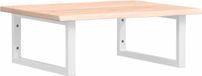 vidaXL - Badkamer - wandschap - staal - en - massief - eikenhout