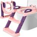 Merkloos Toiletzitting voor kinderen verstelbaar met trappetje in roze